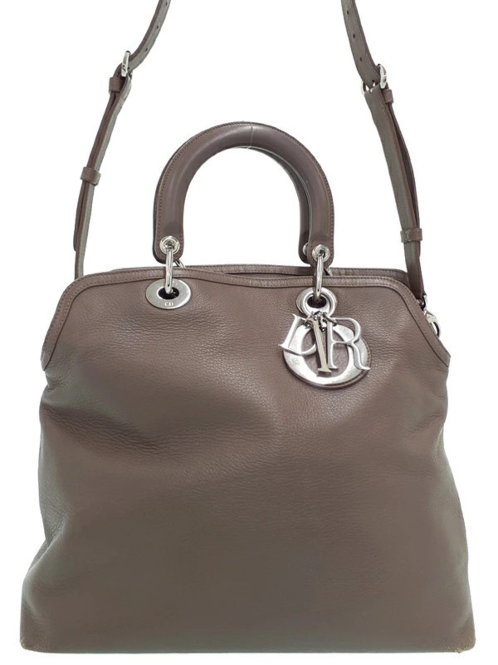 Christian Dior Granville Bag DIOR hanging letter top handles Brown